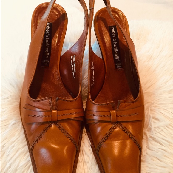 Roberto Botticelli Rust Short Heel Sling Back - Picture 1 of 8